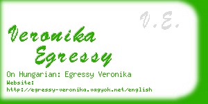 veronika egressy business card